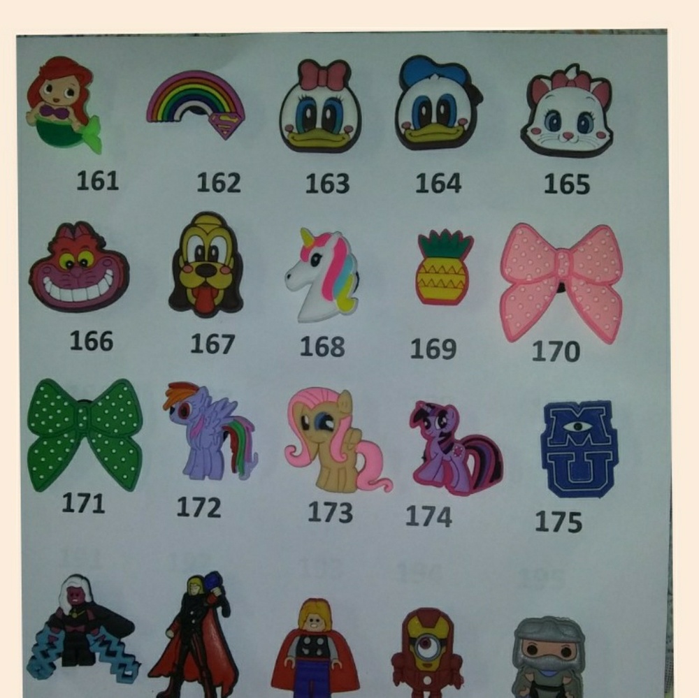 14 pcs. Shoe charms for crocs.